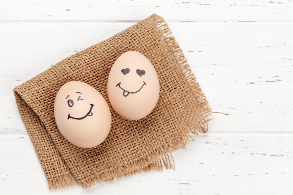 Funny faces eggs